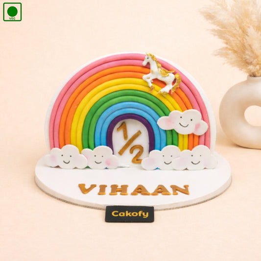 Buy Rainbow Cloud Half Cake - Free Delivery