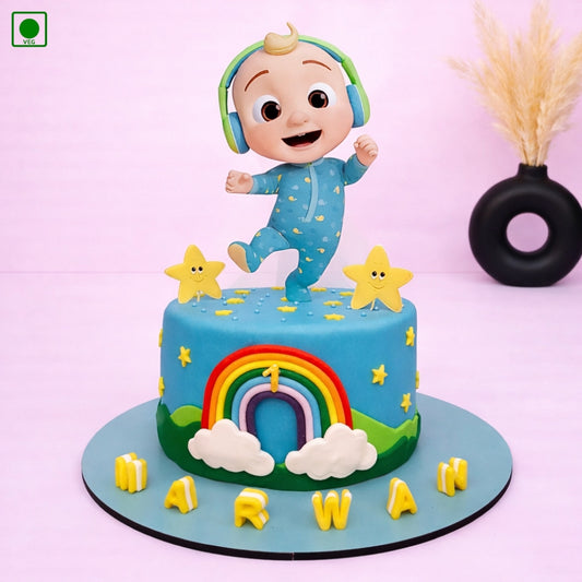 Rainbow Star Cocomelon Cake - Gurgaon & Delhi NCR | Cakofy