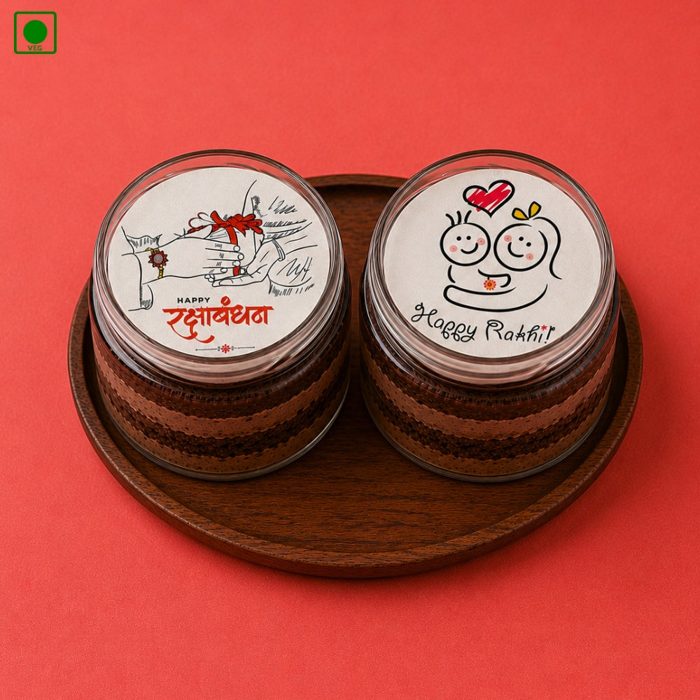 Rakhi Poster Chocolate Jar Cake - Gurgaon, Delhi & Noida