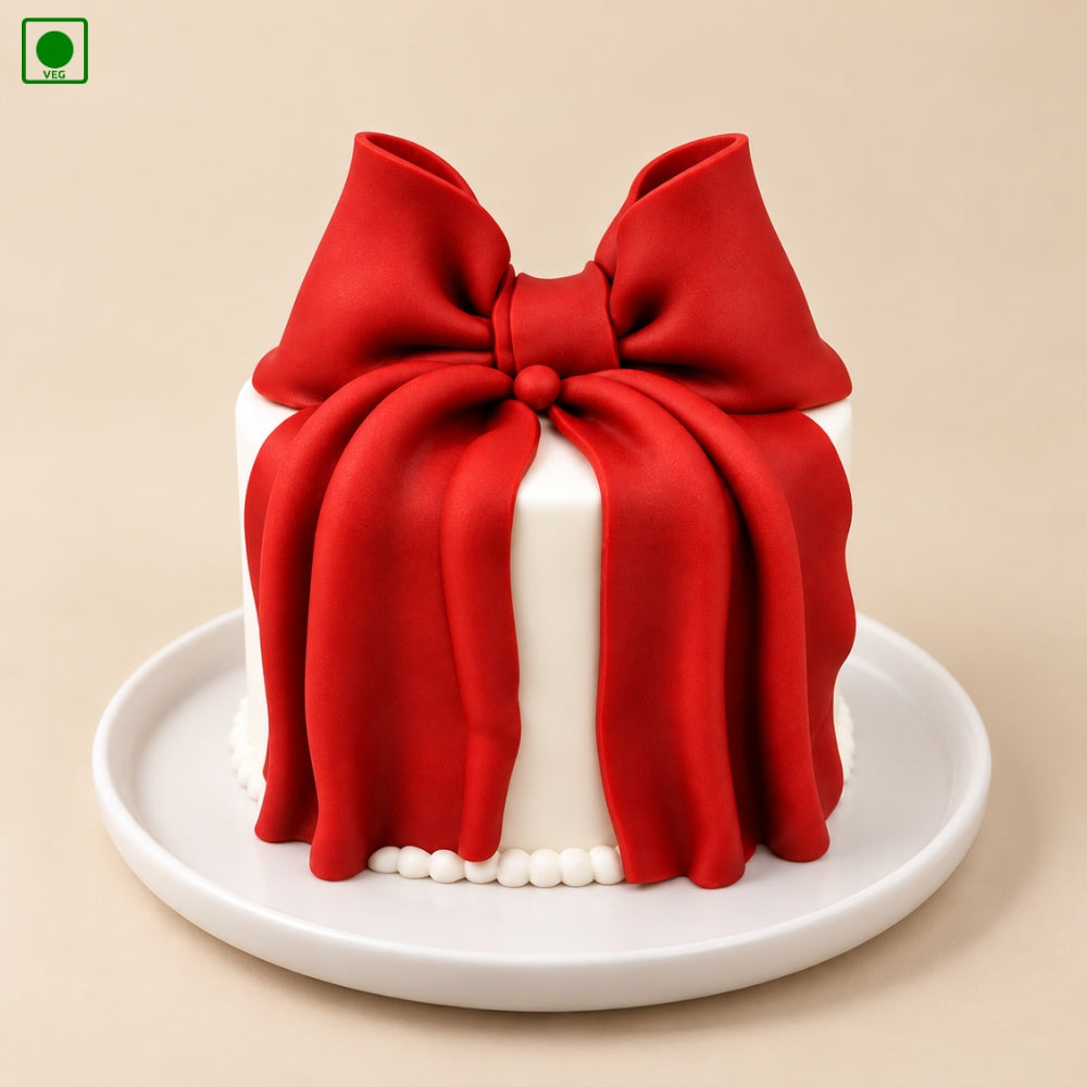 Red Bow Designer Cake