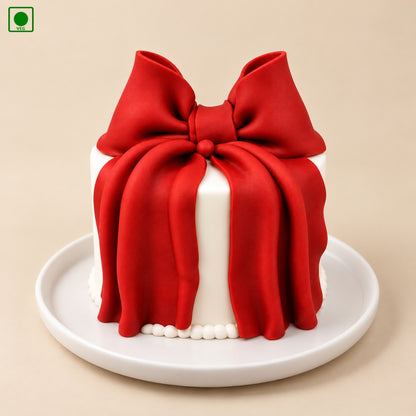 Red Bow Designer Cake