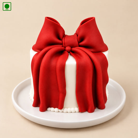 Red Bow Designer Cake