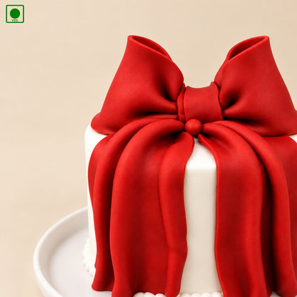 Red Bow Designer Cake