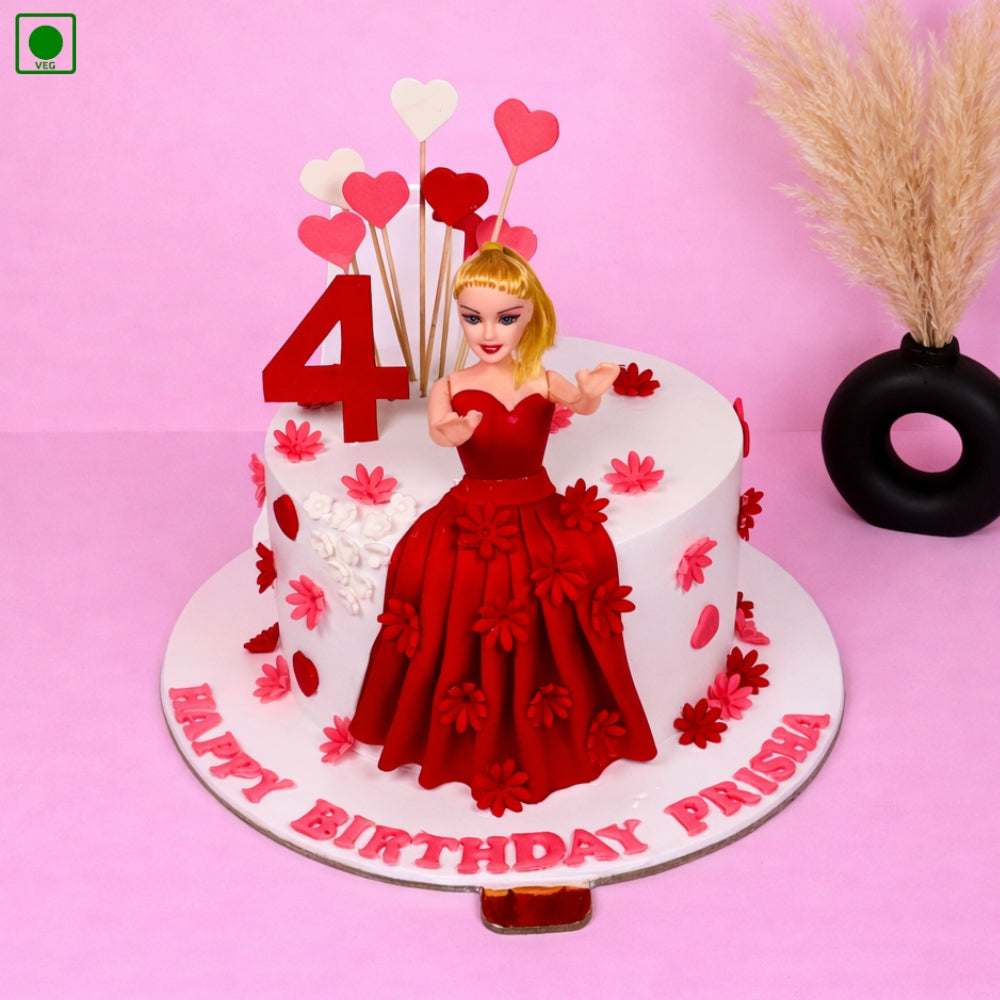 open lace back dress Red Princess Ball Gown