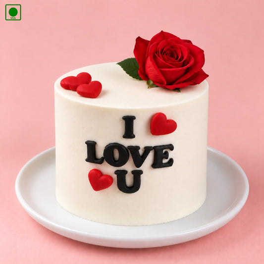Red Rose Love Cake