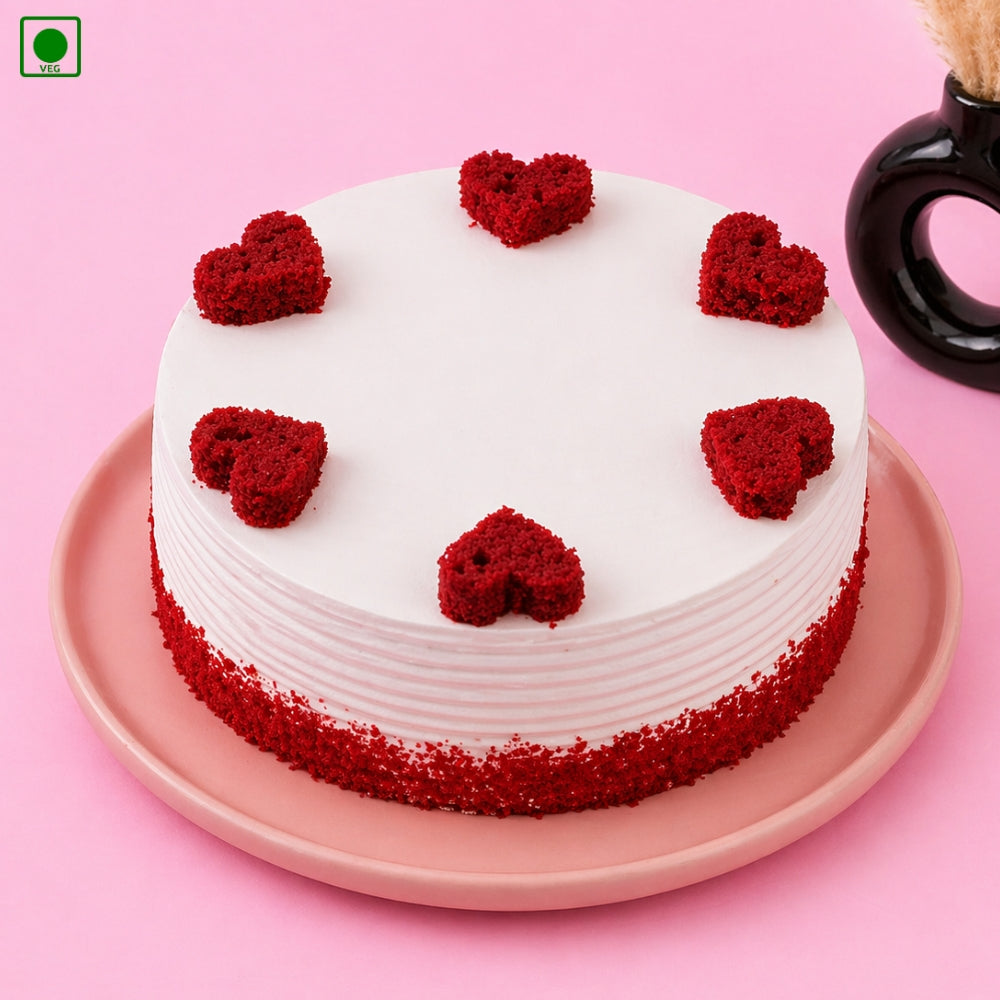 Red Velvet Cake with Heart - Gurgaon & Delhi NCR | Cakofy