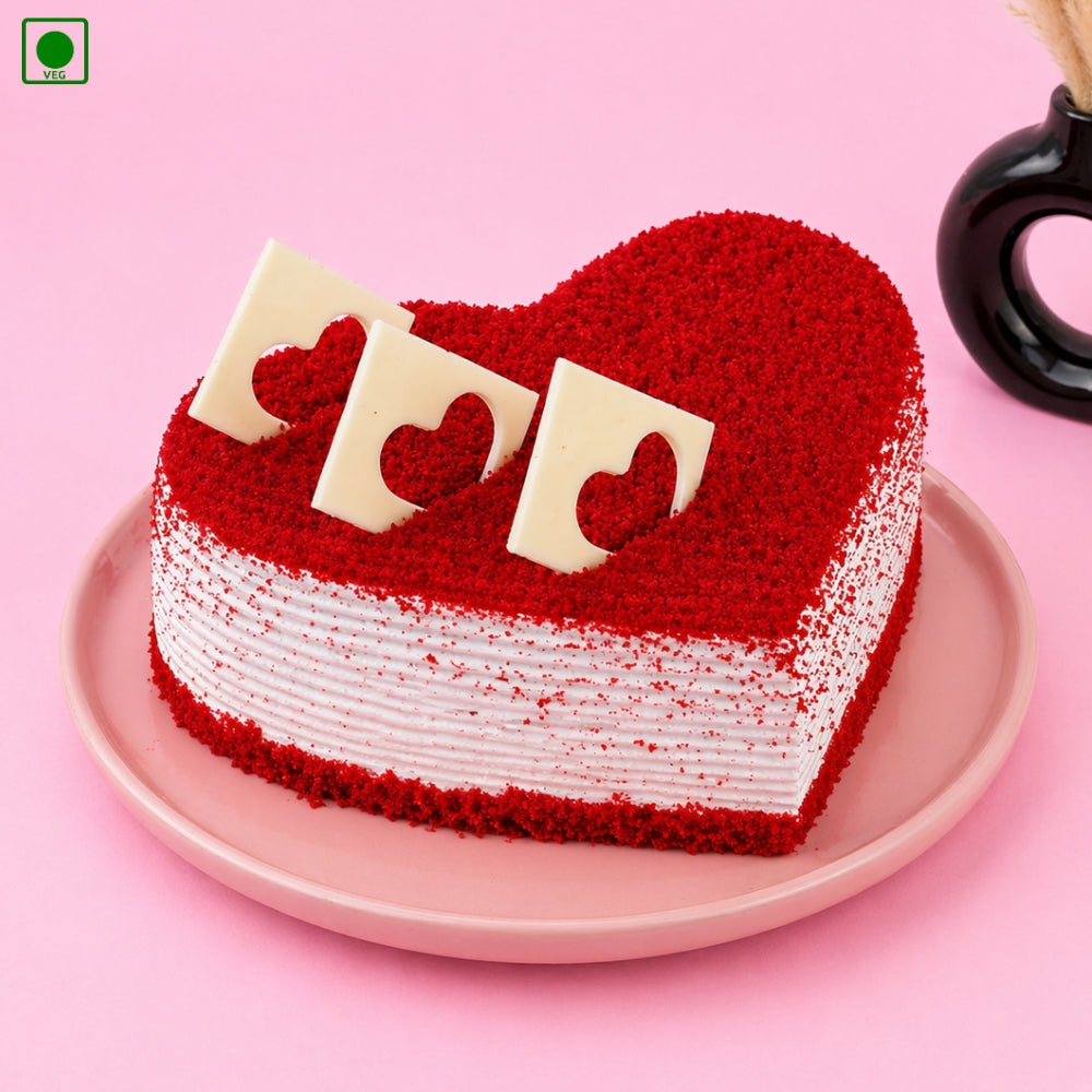 Red Velvet Heart Cake - Gurgaon & Delhi NCR | Cakofy