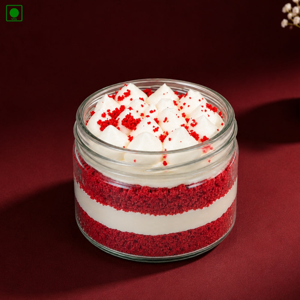 Red Velvet Jar Cake- Gurgaon, Delhi & Noida
