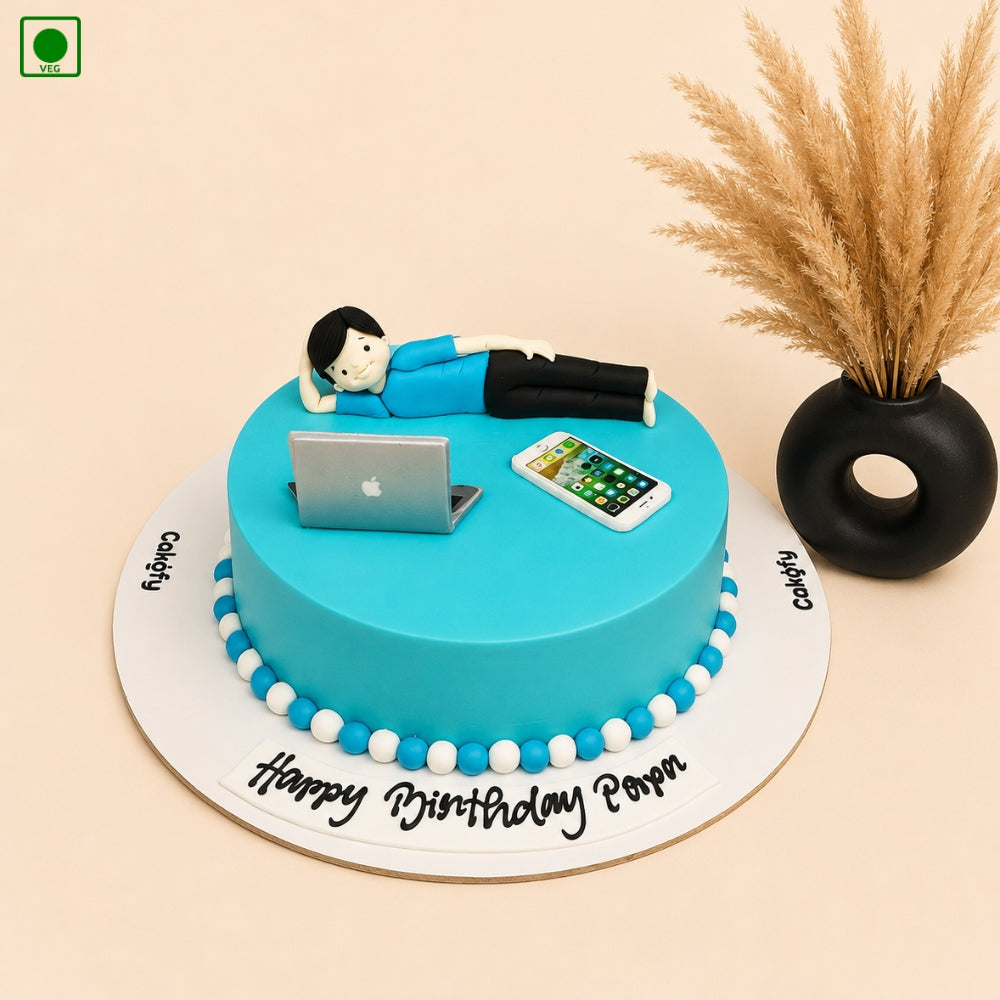 Remote Worker Theme Cake – Gurgaon, Delhi & Noida