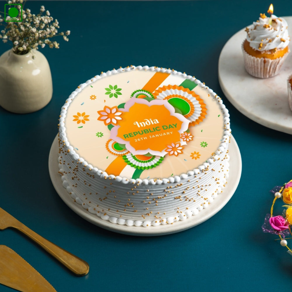 Republic Day Floral Tricolor Cake – Gurgaon & Delhi NCR | Cakofy