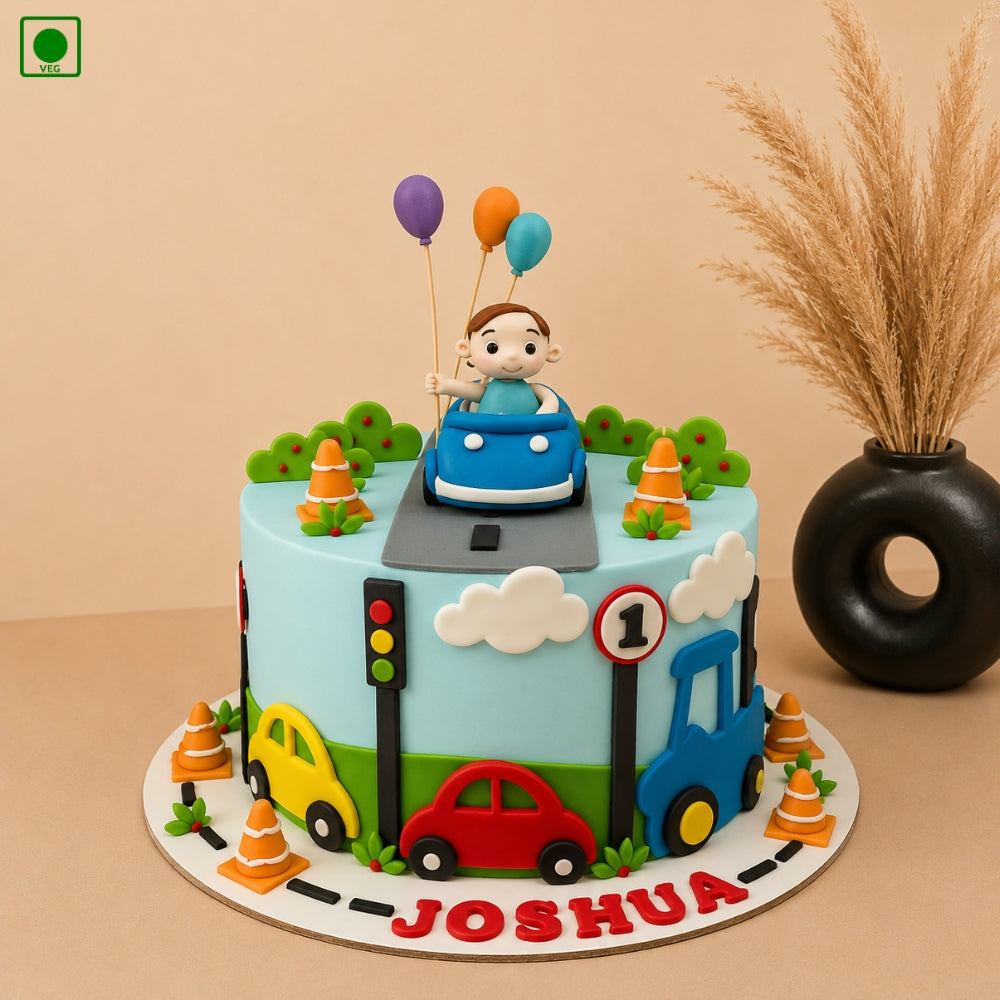 Road Trip Birthday Cake - Cake Gurgaon & Delhi NCR | Cakofy