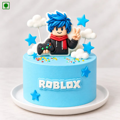 Roblox Blue Hair Gamer Cake - Gurgaon, Delhi & Noida