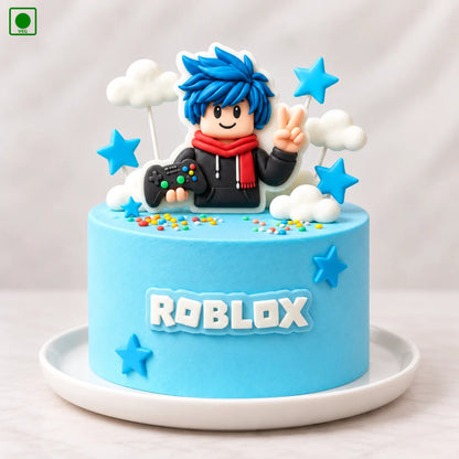 Roblox Blue Hair Gamer Cake - Gurgaon, Delhi & Noida
