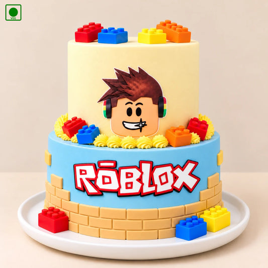 Roblox Brick Two Tier Cake - Gurgaon, Delhi & Noida