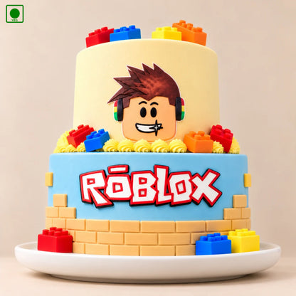 Roblox Brick Two Tier Cake - Gurgaon, Delhi & Noida