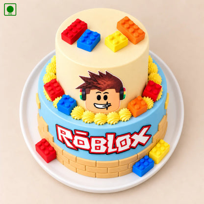 Roblox Brick Two Tier Cake - Gurgaon, Delhi & Noida
