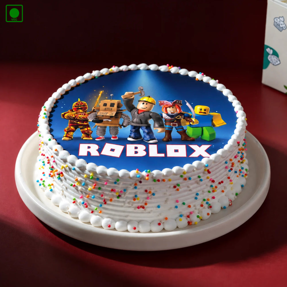 Roblox Cartoon Photo Cake - Gurgaon, Delhi & Noida