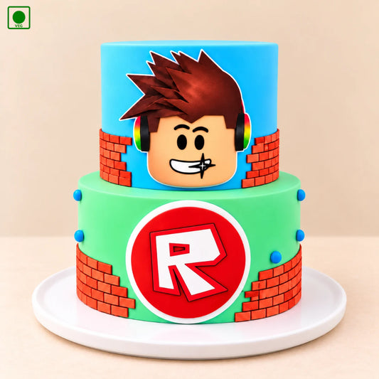 Roblox Character Two Tier Cake - Gurgaon, Delhi & Noida