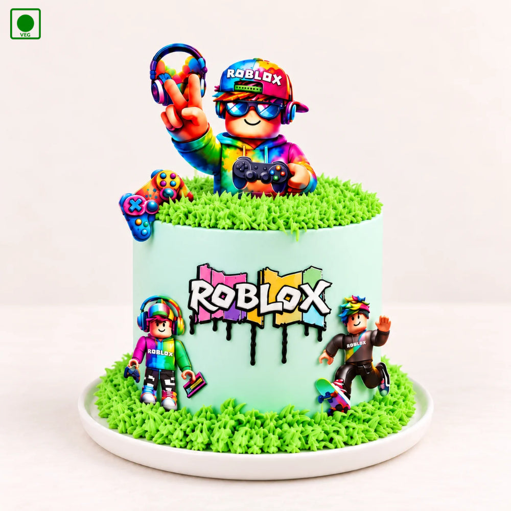 Roblox Cartoon Photo Cake - Gurgaon, Delhi & Noida
