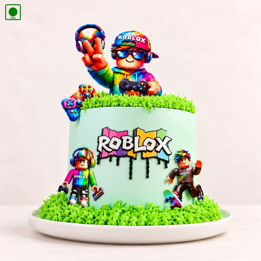 Roblox Cartoon Photo Cake - Gurgaon, Delhi & Noida