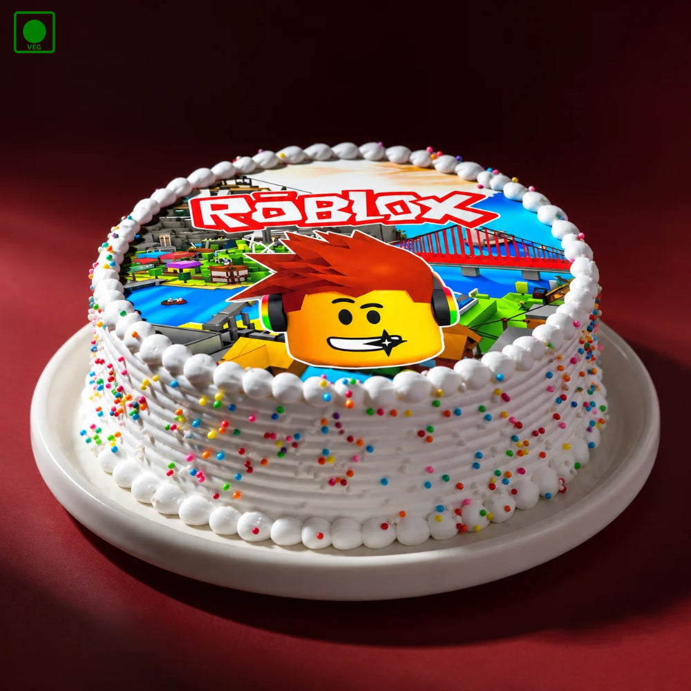 Roblox Kids Gaming Photo Cake - Gurgaon, Delhi & Noida