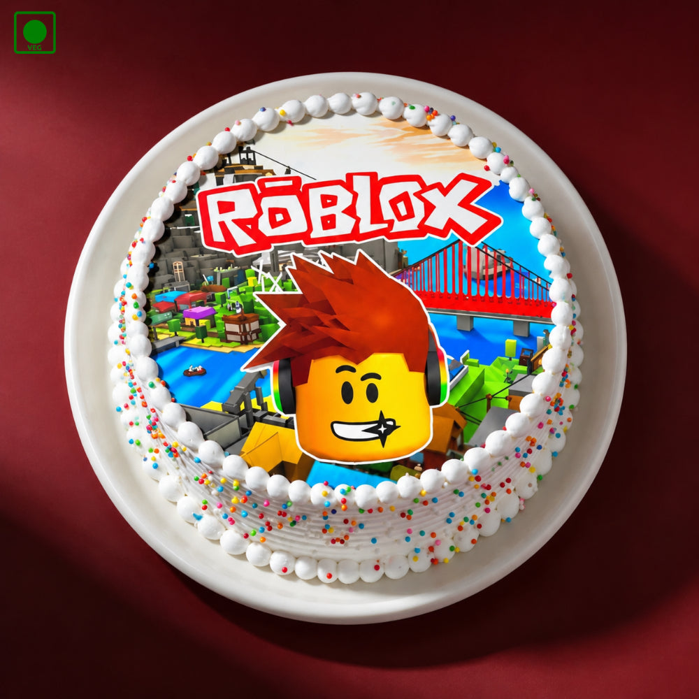 Roblox Kids Gaming Photo Cake - Gurgaon, Delhi & Noida