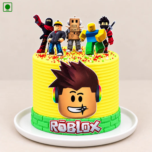 Roblox Yellow Theme Cake - Gurgaon, Delhi & Noida