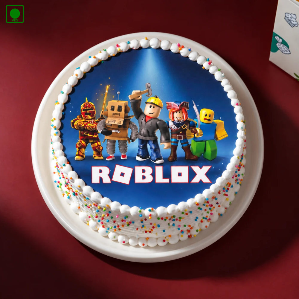 Roblox Cartoon Photo Cake - Gurgaon, Delhi & Noida