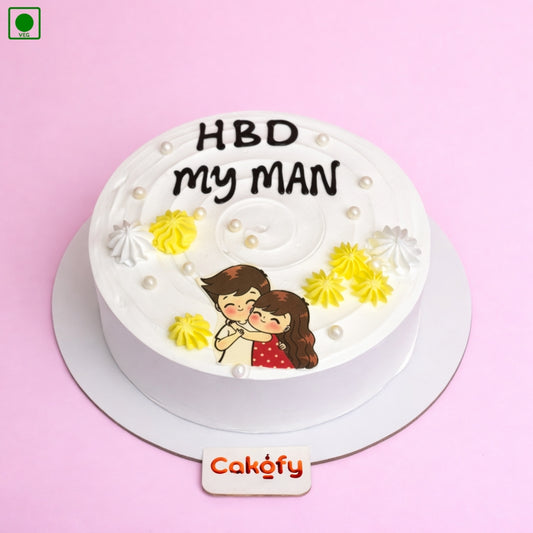 Romantic Couple Love Cake - Gurgaon & Delhi NCR | Cakofy