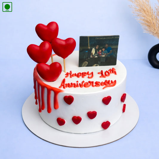 Romantic Heart Drip Cake - Gurgaon & Delhi NCR | Cakofy