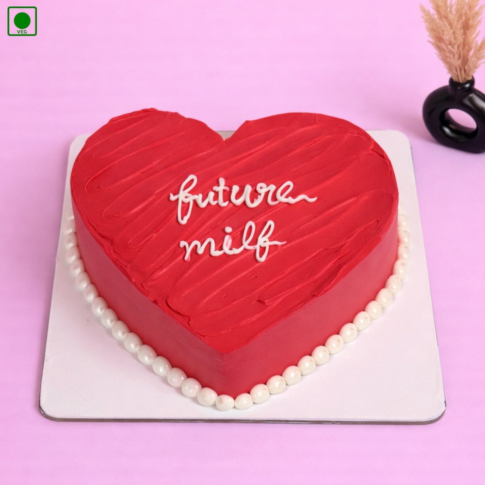 Romantic Red Heart Cake - Gurgaon & Delhi NCR | Cakofy