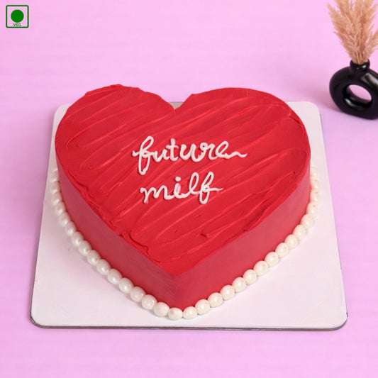 Romantic Red Heart Cake - Gurgaon & Delhi NCR | Cakofy