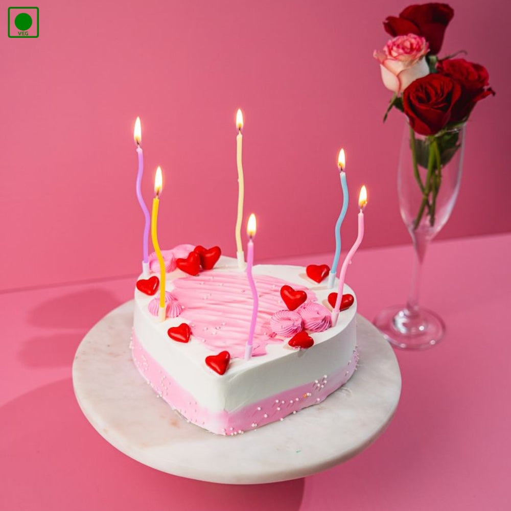 Romantic Heart Shape Love Cake - Gurgaon & Delhi NCR | Cakofy