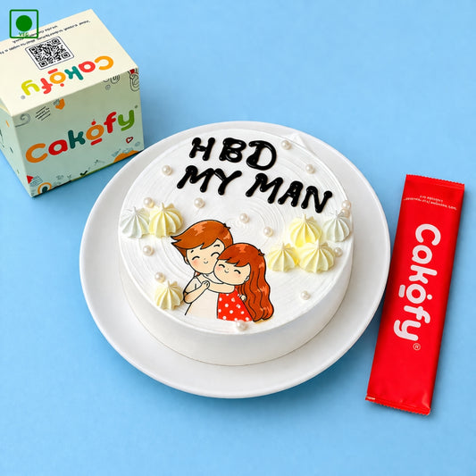 Romantic Hug Couple Theme Bento Cake – Gurgaon & Delhi NCR | Cakofy