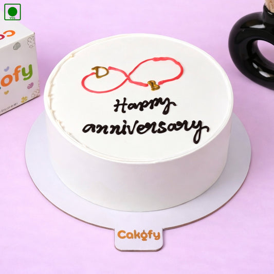 Romantic Infinity Anniversary Cake - Gurgaon & Delhi NCR | Cakofy