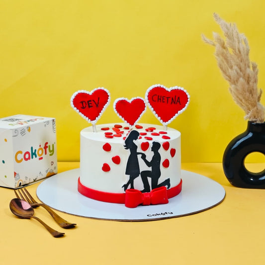 Romantic Proposal Cake - Gurgaon & Delhi NCR | Cakofy