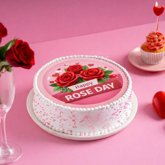 Rose Day Special Photo Cake - Gurgaon & Delhi NCR | Cakofy