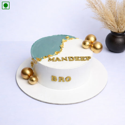 Royal Blue Gold Cake - Gurgaon & Delhi NCR | Cakofy