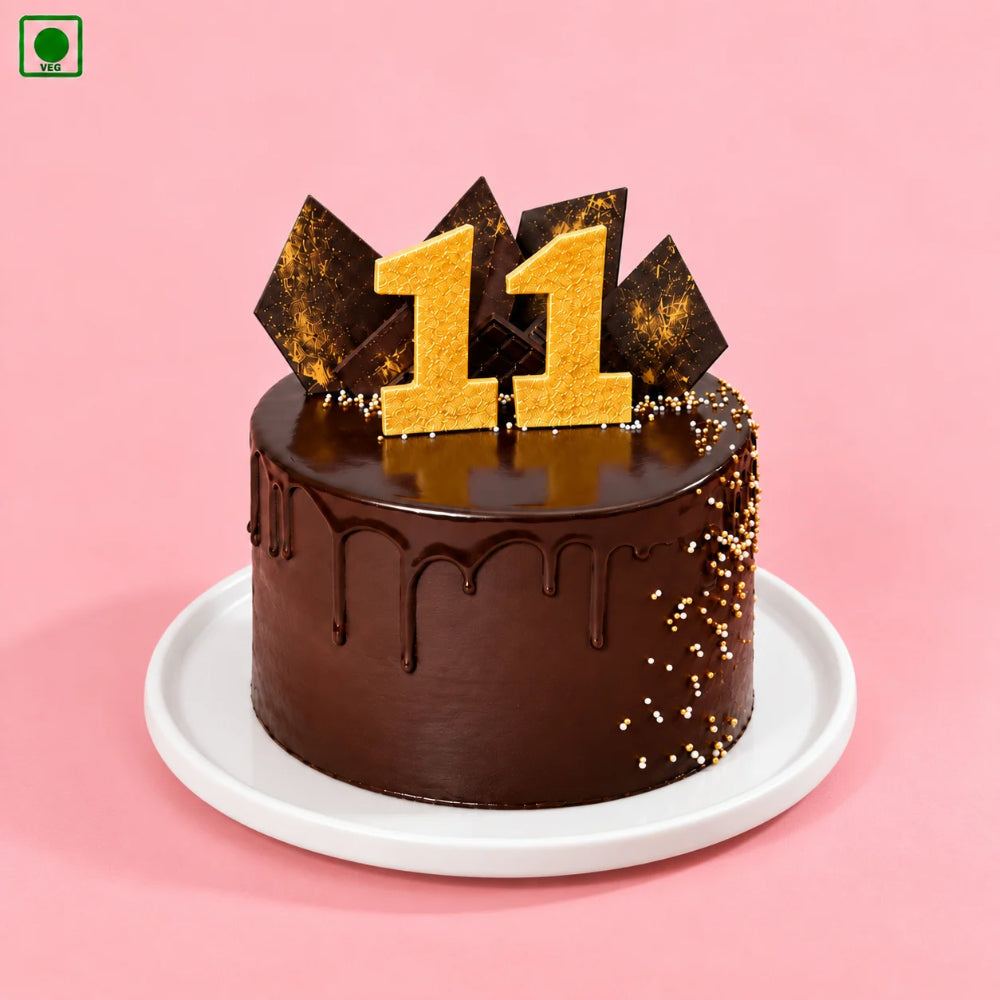 Royal Gold Number Cake - Gurgaon, Delhi & Noida