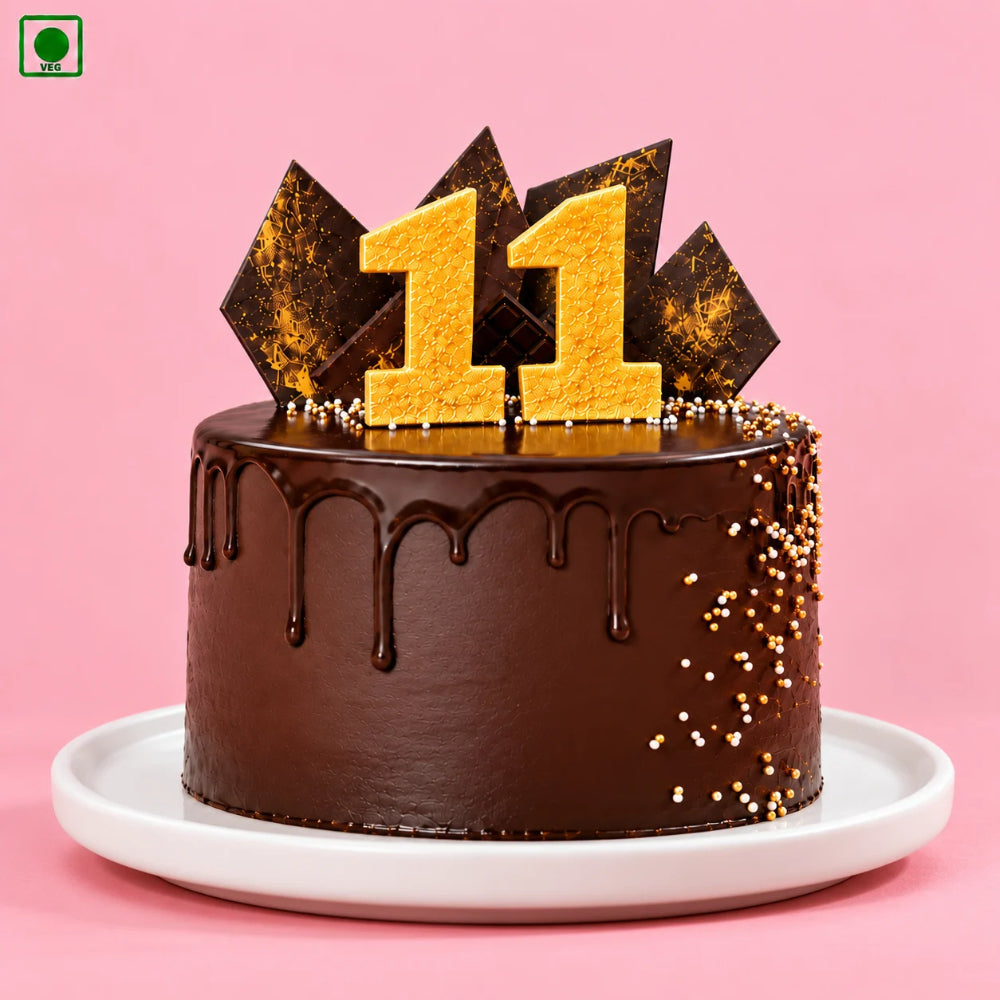 Royal Gold Number Cake - Gurgaon, Delhi & Noida