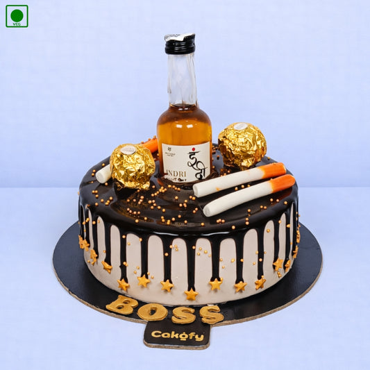 Royal Whiskey Boss Cake - Gurgaon & Delhi NCR | Cakofy