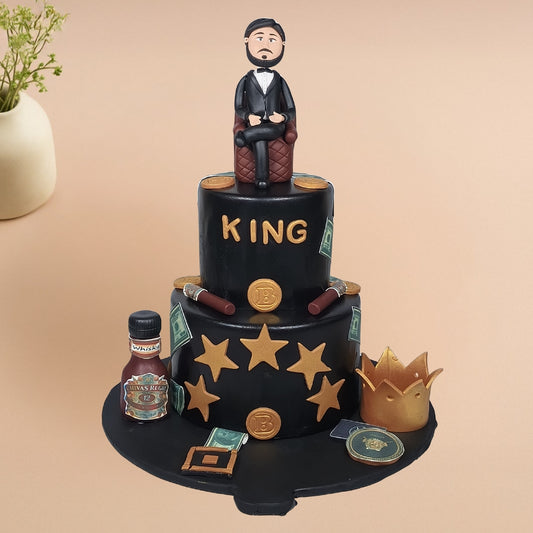 Royal King Alcohol Theme Cake - Gurgaon & Delhi NCR | Cakofy