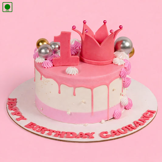 Royal Pink Crown Cake – Gurgaon & Delhi NCR | Cakofy