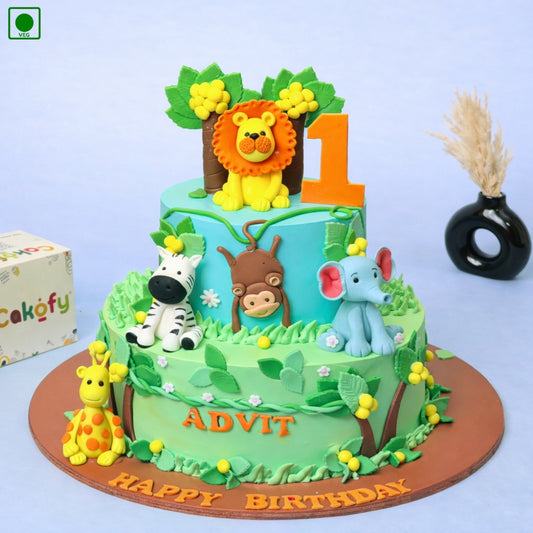 Safari Adventure Kids Cake - Gurgaon & Delhi NCR | Cakofy