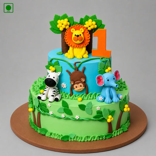 Safari Adventure Kids Cake - Gurgaon, Delhi & Noida
