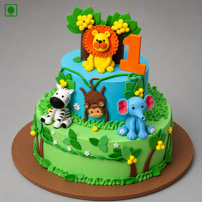 Safari Adventure Kids Cake - Gurgaon, Delhi & Noida
