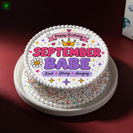  September Babe Born Photo Cake - Gurgaon, Delhi & Noida