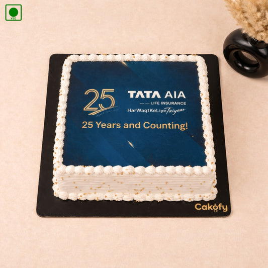 Silver Jubilee Corporate Cake - Gurgaon, Delhi & Noida