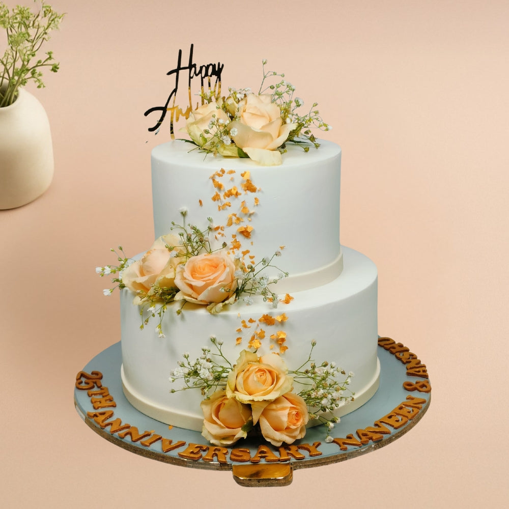 Silver Jubilee Anniversary Cake - Gurgaon & Delhi NCR | Cakofy