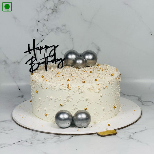 Silver Pearl Cake - Gurgaon & Delhi NCR | Cakofy